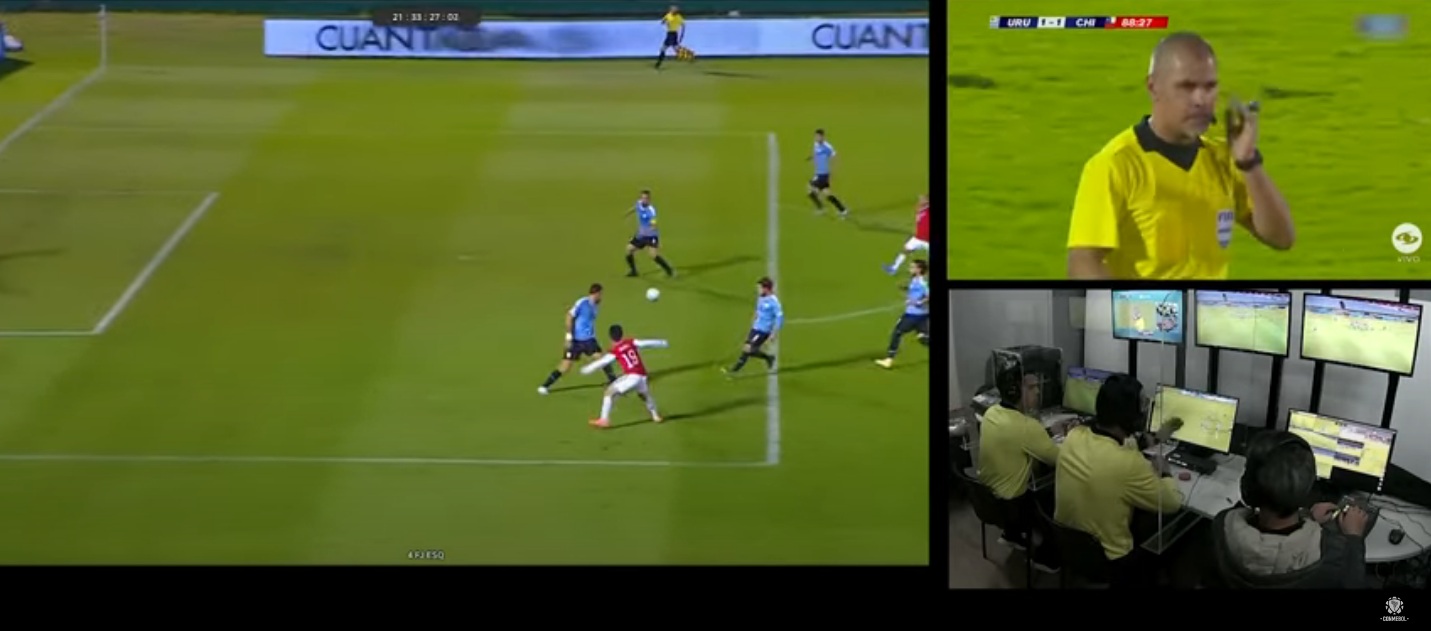 [Video] Conmebol liberó polémica en partido de Chile-Uruguay