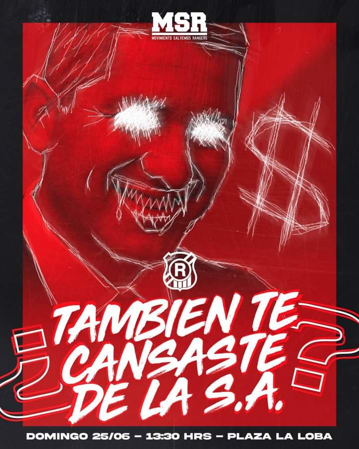 ¿También te cansaste de la S.A.?: Hinchas de Rangers llaman a manifestarse