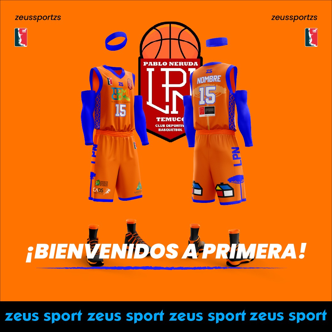 Pablo Neruda rescata la identidad de la zona con su tricota Zeus para Copa Chile y LNB1