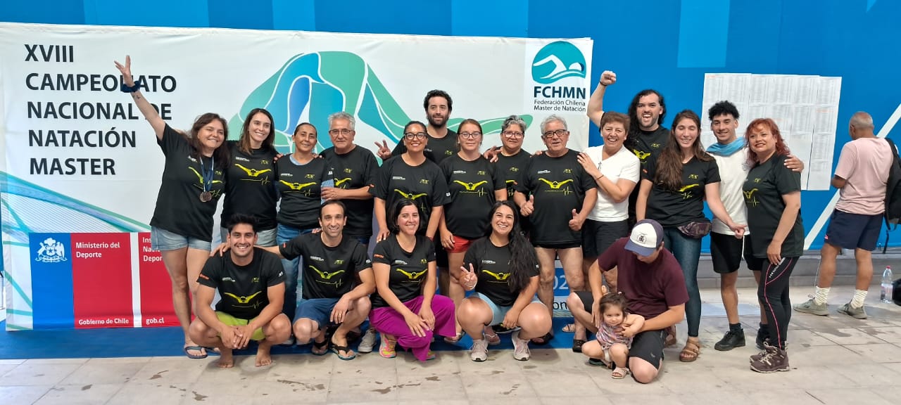 Club de Natación Máster Amateur Talca debutó con gran participación en Nacional
