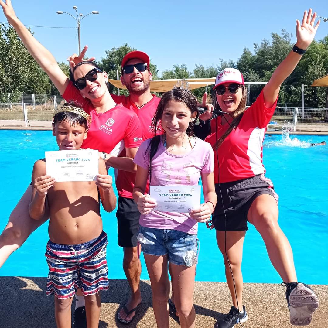 Talca contó con su “Team Verano” que marcó presencia en las Piscinas Municipales