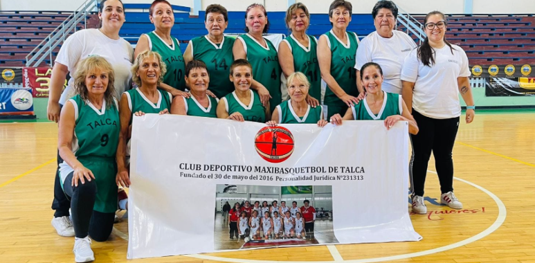 Talquinas lograron bicampeonato en Nacional de Maxibásquetbol